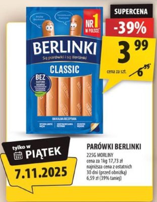Parówki Berlinki Classic promocja w Arhelan