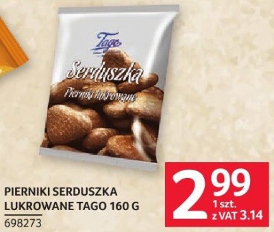 Pierniki Serduszka lukrowane Tago 160 g promocja w Selgros