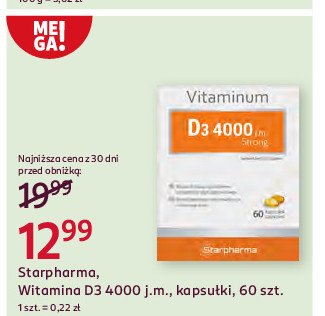 Witamina d3 4000 STARPHARMA promocja w Rossmann