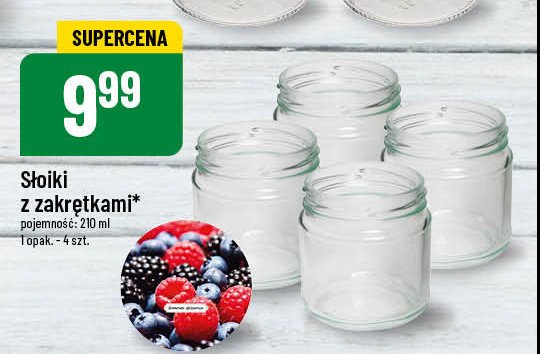 Słoiki z zakrętkami 210 ml promocja