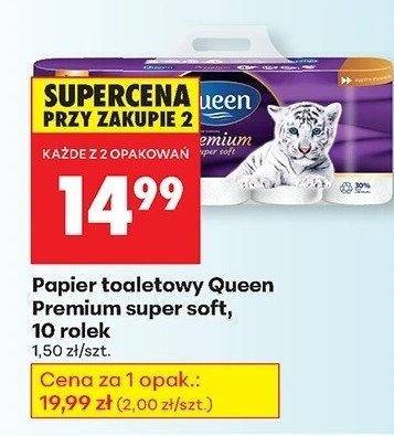 Papier toaletowy Premium 10 rolek promocja w Biedronka