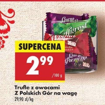 Trufle z owocami promocja w Biedronka