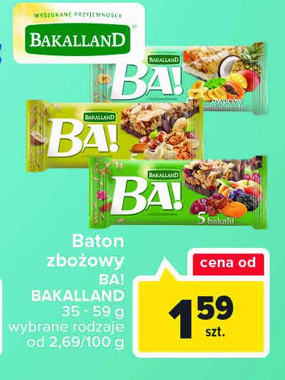 Baton 5 owoców tropikalnych Bakalland ba! promocje