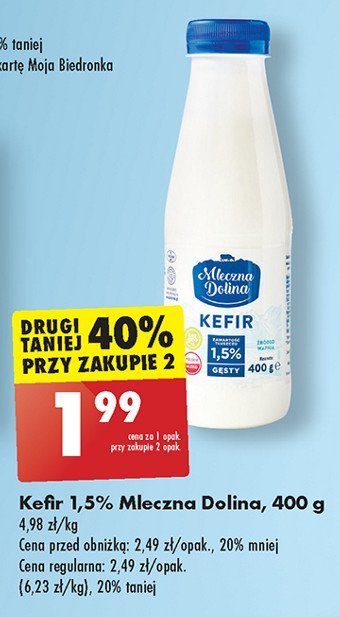 Kefir 1.5% Mleczna dolina promocja