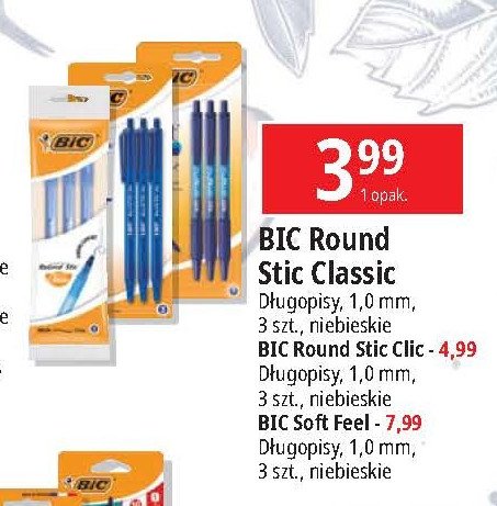 Długopis round stick click niebieski Bic round stick promocja