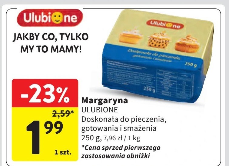 Margaryna do pieczenia Ulubione promocja