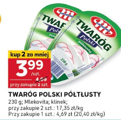 Twaróg polski półtłusty Mlekovita promocja w Stokrotka