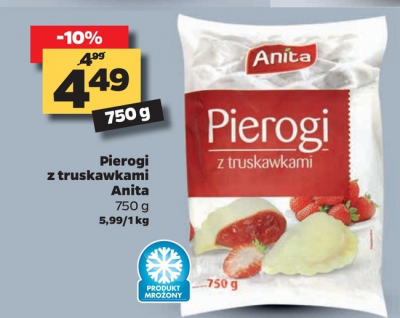 Pierogi z truskawkami Anita promocja