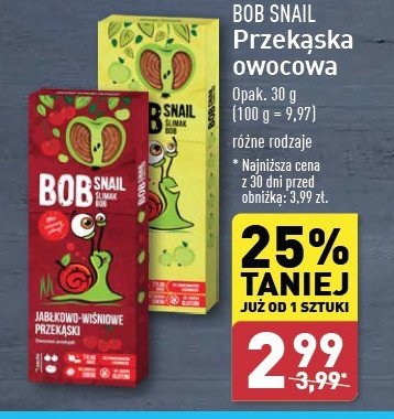 Przekąska jabłkowo-wiśniowa Bob snail promocja