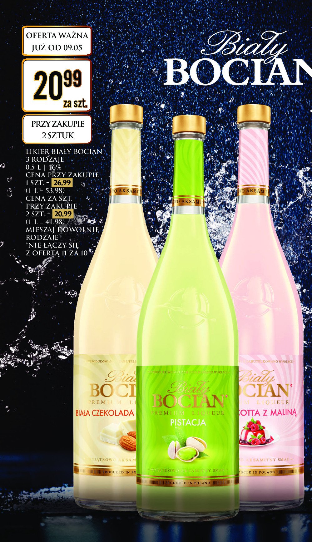 Likier Biały bocian panna cotta z maliną promocja w Dino