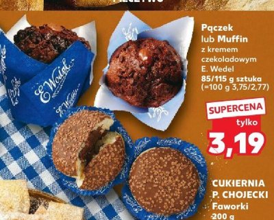 Pączek z kremem czekoladowym E Wedel promocja w Kaufland