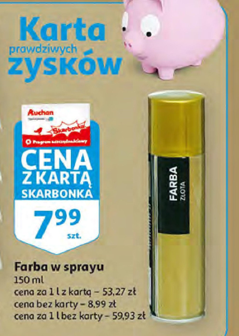 Farba złota w sprayu promocja