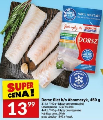 Dorsz filet b/s Abramczyk 450 g promocja w Twój Market
