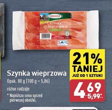 Szynka dojrzewająca Abraham promocja w Aldi