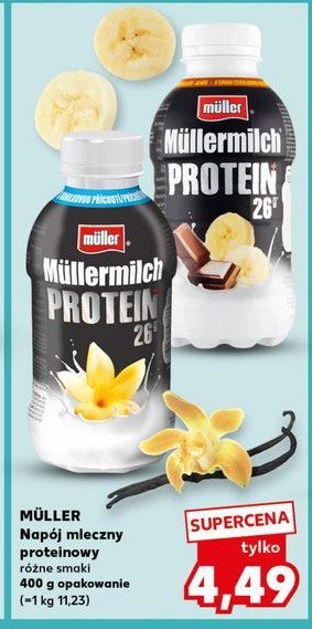 Napój mleczny waniliowy Muller mullermilch protein promocja