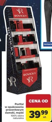 Portfel skórzany męski w opakowaniu prezentowym promocja w Carrefour