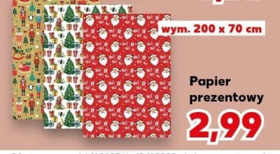 Papier prezentowy świąteczny promocja w Kaufland