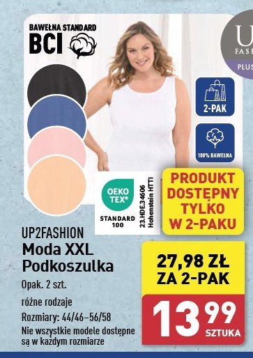 Podkoszulek damski 44/46-56/58 Up2fashion promocja