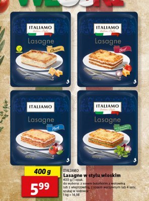Lasagne z wołowiną Italiamo promocja