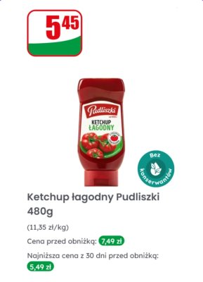 Ketchup łagodny  promocja w Dino