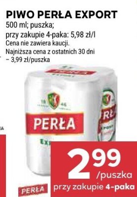 Piwo PERŁA EXPORT promocja w Stokrotka