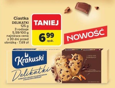 Ciastka Delikatki, 3 rodzaje Krakuski promocja w Carrefour
