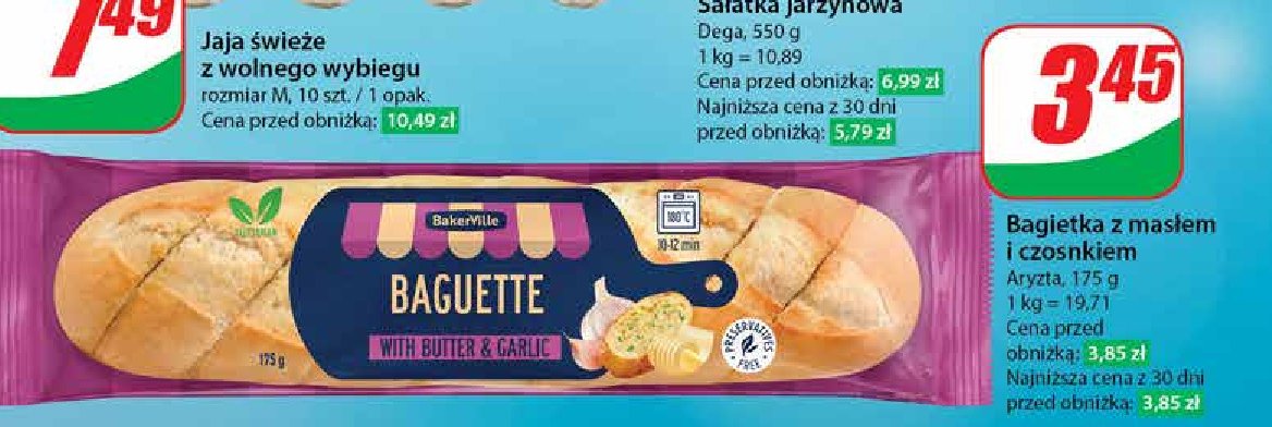 Bagietka z masłem czosnkowym Bakerville promocja