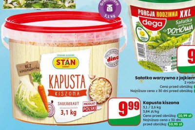 Kapusta kiszona Stan 3,1 kg promocja w Dino