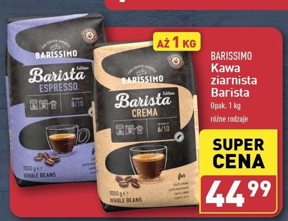 Kawa crema Barissimo barista promocja w Aldi