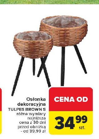 Osłonka dekoracyjna tulpes browns promocja w Carrefour