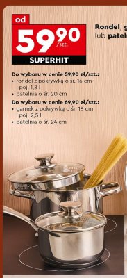 Rondel z pokrywką 16 cm promocja w Biedronka