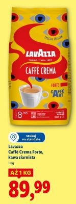 Kawa ziarnista Caffè Crema Forte promocja w Lidl