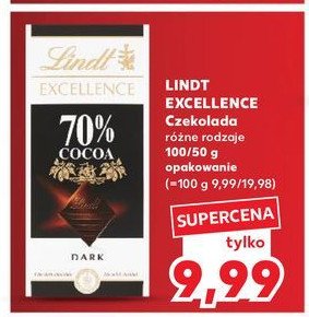 Czekolada Lindt Excellence 70% cacao promocja w Kaufland