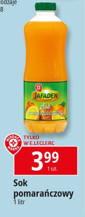Sok pomarańczowy Wiodąca marka jafaden promocja w Leclerc