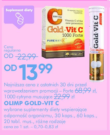 Kapsułki OLIMP LABS GOLD-VIT C 1000 promocja