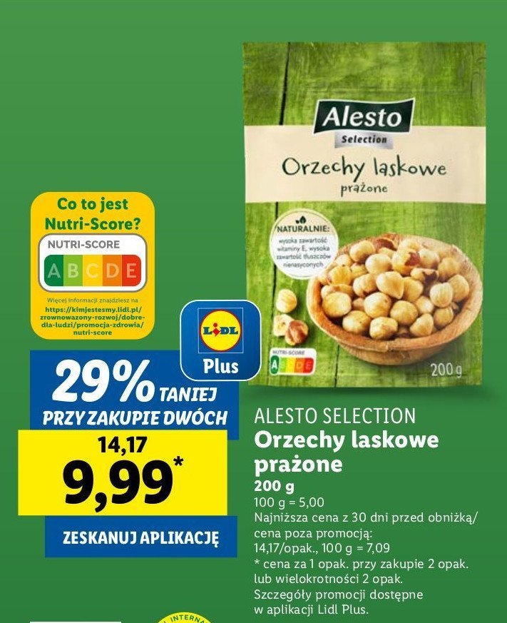 Orzechy laskowe prażone Alesto promocja w POLOmarket