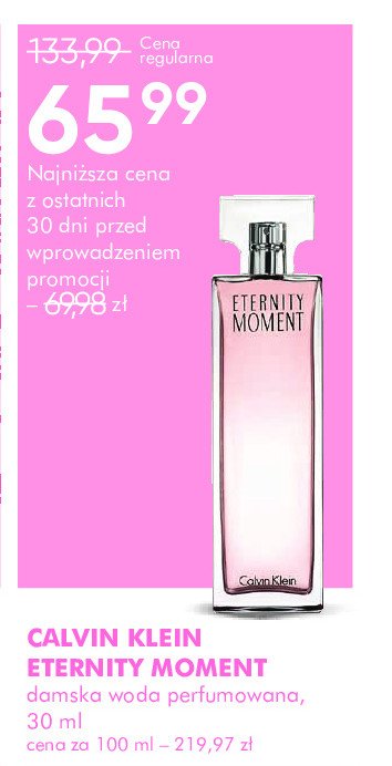 Woda perfumowana Calvin klein eternity moment promocja w Super-Pharm