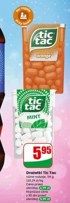 Drażetki Tic Tac różne rodzaje promocja w Dino