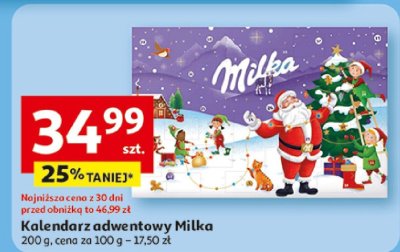 Kalendarz adwentowy Milka promocja w Auchan