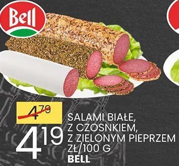 Salami białe z czosnkiem z zielonym pieprzem Bell promocja w Wafelek