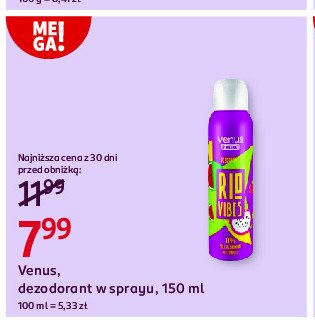 Dezodorant rio vibes Venus xoxo promocja w Rossmann