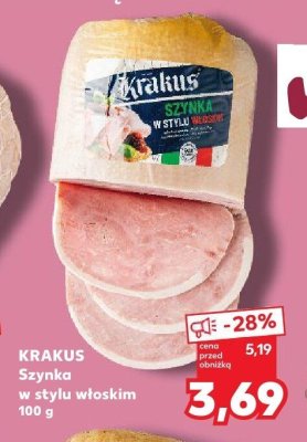 Szynka w stylu włoskim 100 g promocja w Kaufland