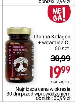 Suplement diety kolagen + witamina c Idunna krystall promocja