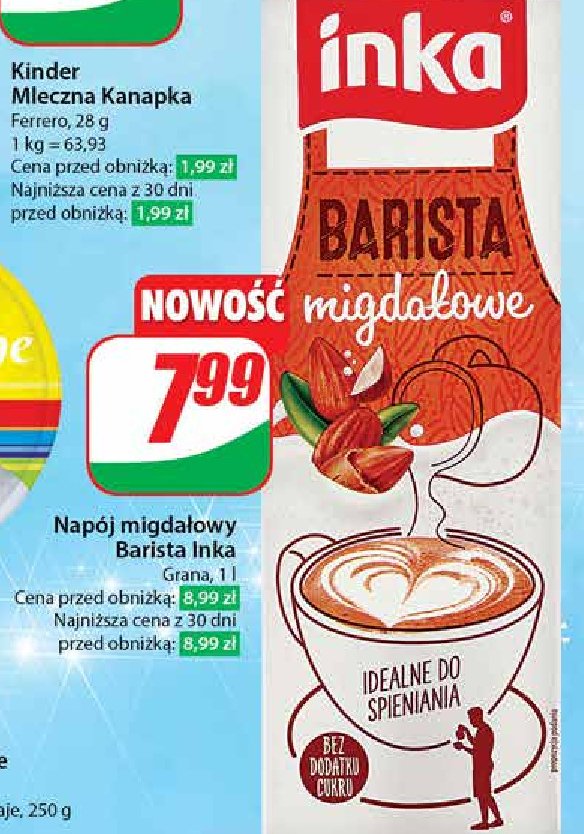 Napój migdałowy barista Inka migdałowe Inka dobra w swej naturze promocja w Dino