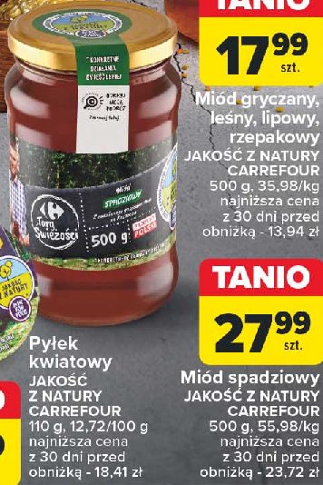 Miód spadziowy Carrefour targ świeżości promocja w Carrefour