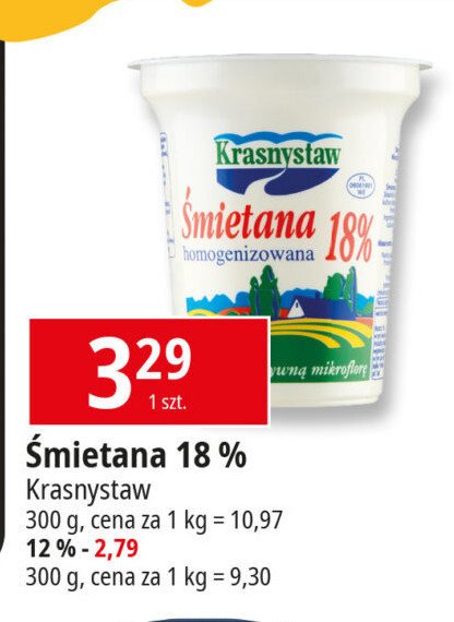 Śmietana 18 % Krasnystaw promocja