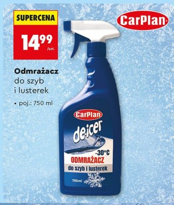 Odmrażacz do szyb i lusterek CarPlan Deicer 750 ml promocja w Biedronka
