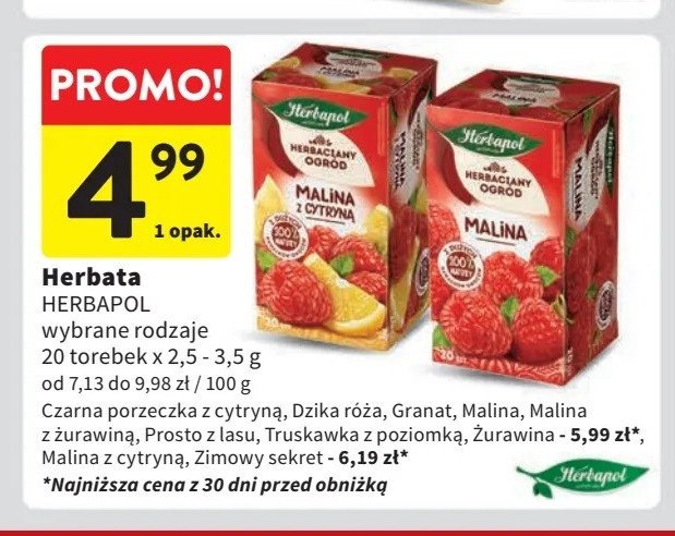 Herbata granat Herbapol herbaciany ogród promocja