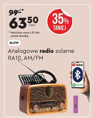 Radio solarne Blow RA10 promocja w Biedronka