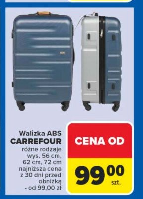 Walizka abs 72 cm niebieska Carrefour promocja